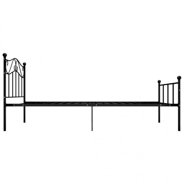Estructura de cama de metal negro 90x200 cm M 4