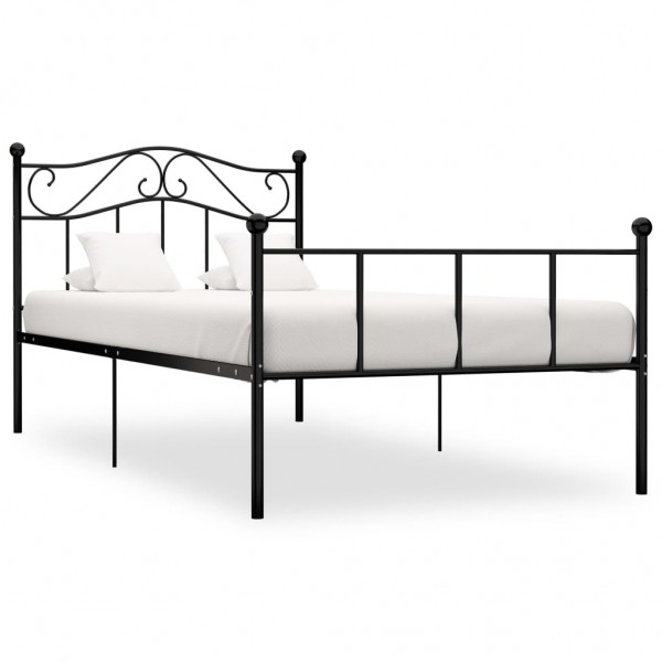 Estructura de cama de metal negro 100x200 cm D