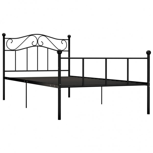 Estructura de cama de metal negro 100x200 cm M 2