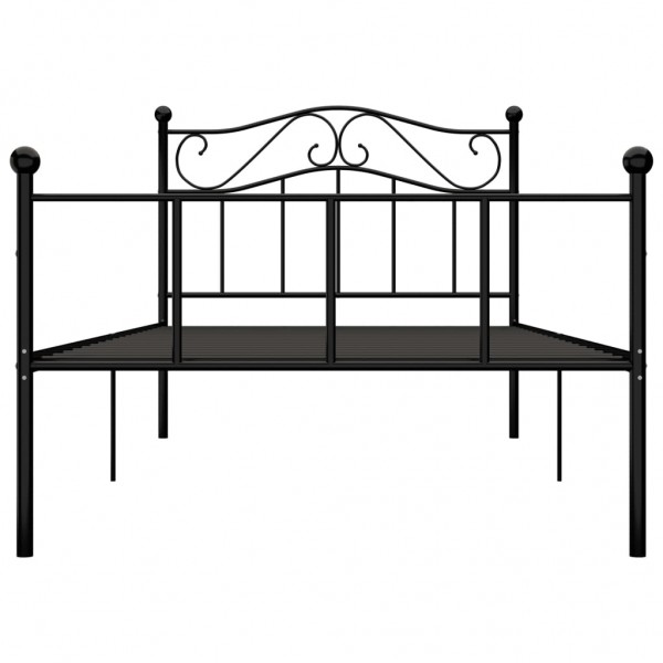 Estrutura de cama 100x200 cm metal preto M 3