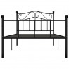 Estructura de cama de metal negro 100x200 cm 3