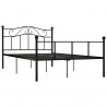Estructura de cama de metal negro 140x200 cm 2