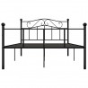Estructura de cama de metal negro 140x200 cm 3