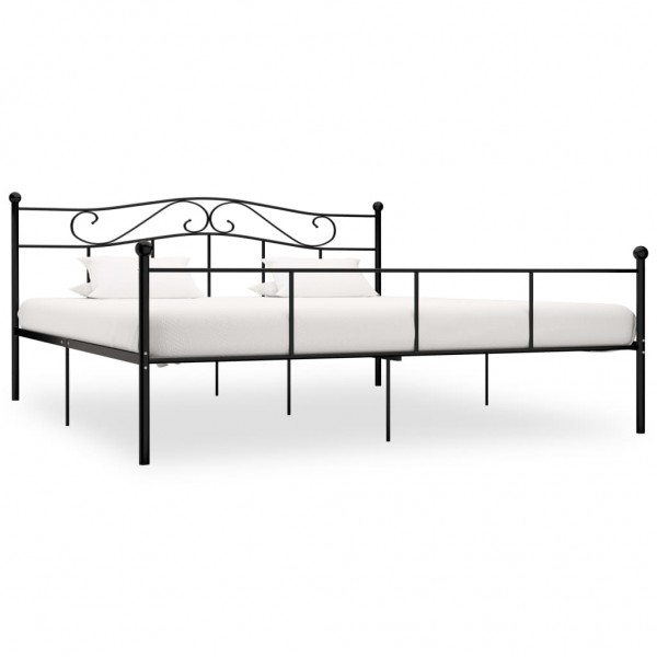 Estructura de cama de metal negro 180x200 cm D