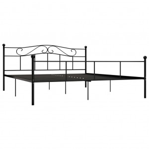 Estrutura de cama em metal 180x200 cm preto H