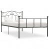 Estructura de cama de metal gris 100x200 cm 1