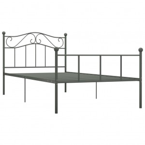 Estrutura de cama 100x200 cm metal cinzento H