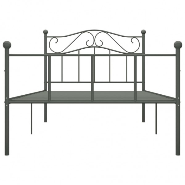 Estrutura de cama 100x200 cm metal cinzento M 3