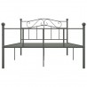 Estructura de cama de metal gris 160x200 cm 3