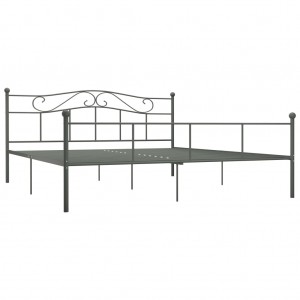 Estructura de cama de metal gris 180x200 cm H