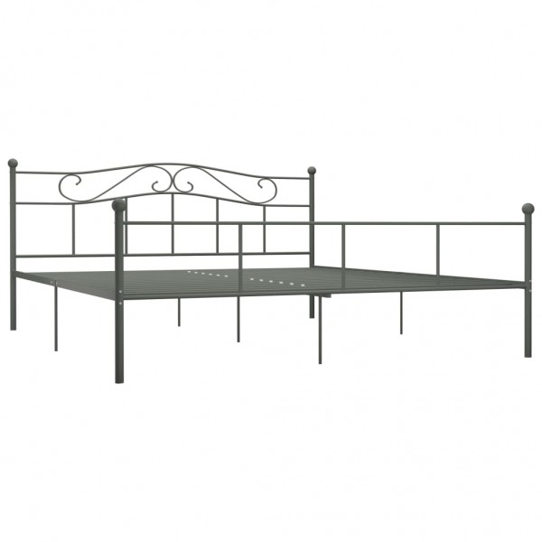 Estrutura de cama 180x200 cm metal cinzento M 2