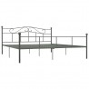 Estructura de cama de metal gris 180x200 cm 2