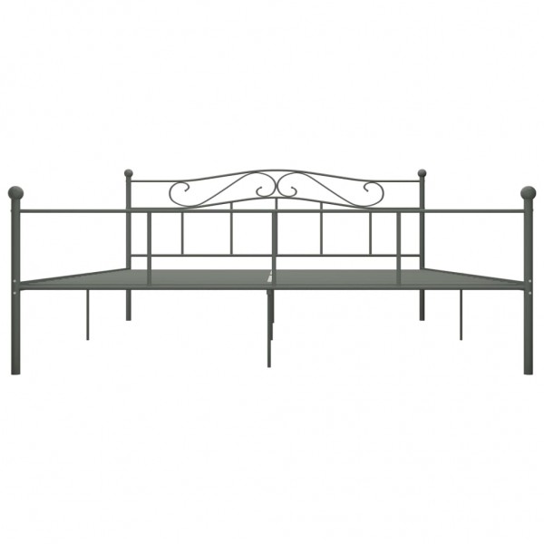 Estructura de cama de metal gris 180x200 cm M 3
