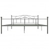 Estructura de cama de metal gris 180x200 cm 3