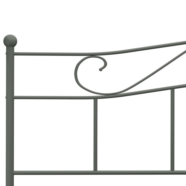 Estrutura de cama 180x200 cm metal cinzento M 5