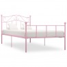 Estrutura de cama 90x200 cm metal rosa 1