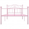 Estrutura de cama 90x200 cm metal rosa 3