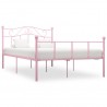 Estrutura de cama 160x200 cm metal rosa 1