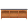 Caja de almacenaje jardín madera maciza eucalipto 150x50x55 cm 2