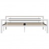 Estrutura de cama 180x200 cm metal branco e preto 3