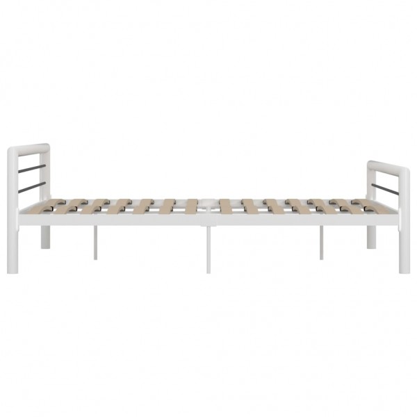 Estrutura de cama 180x200 cm metal branco e preto M 4