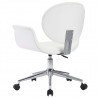 Silla de comedor giratoria cuero sintético blanco 4