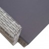 Sillón de jardín con cojines ratán sintético gris 5