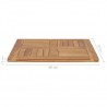 Superficie de mesa de madera maciza de teca 60x60x2.5 cm 1