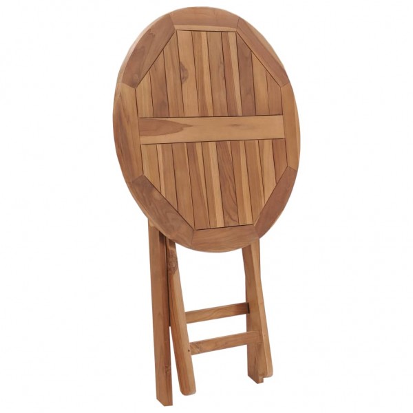 Mesa de jardín plegable madera maciza de teca 60 cm M 4