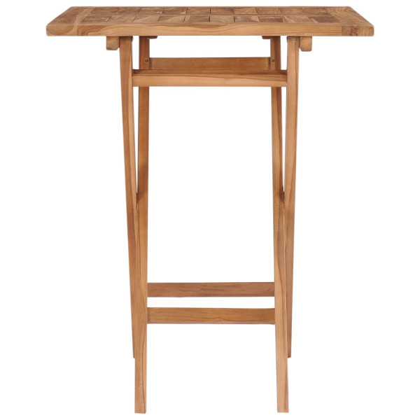Mesa plegable de jardín madera maciza de teca 60x60x75 cm M 4