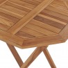 Mesa plegable de jardín madera maciza de teca 60x60x75 cm 5