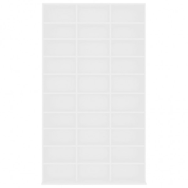 Armario para CDs madera contrachapada blanco 102x16x177.5 cm M 4