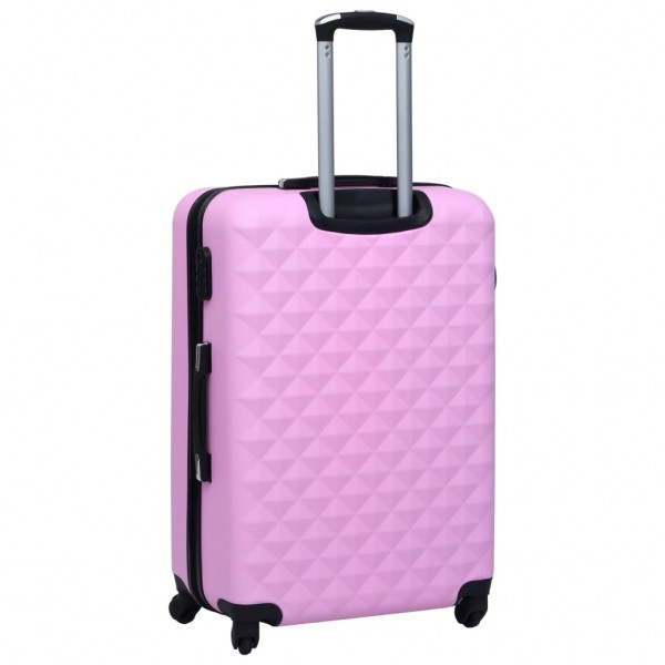 Conjunto de malas de viagem estojo rígido 2 pcs ABS rosa M 5