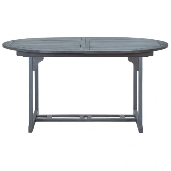 Mesa de Jardim 200 x 100 x 75 cm Madeira Maciça de Acácia Cinza M 2