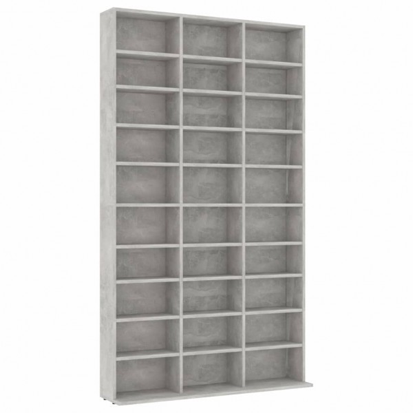 Armario para CDs madera contrachapada gris 102x16x177.5 cm M 2