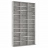 Armario para CDs madera contrachapada gris 102x16x177.5 cm 2
