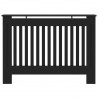 Cubierta para radiador MDF negro 112x19x81 cm 3