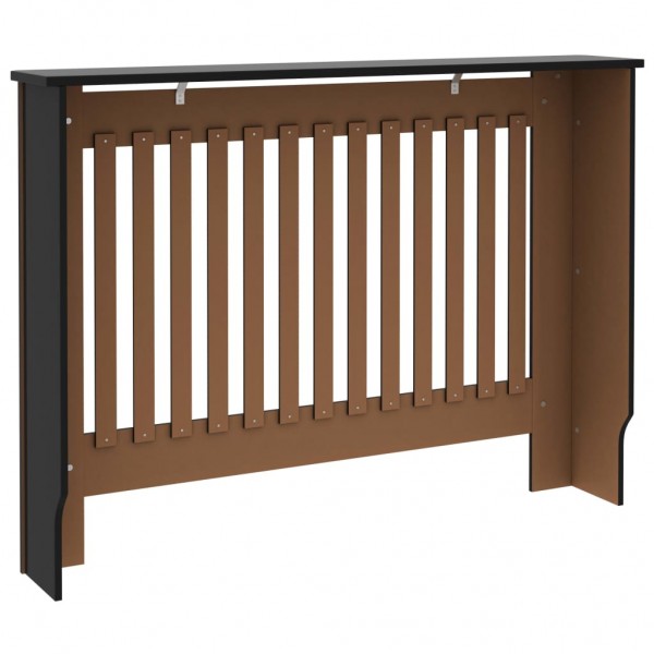 Cobertura de radiador 112x19x81.5 cm MDF preto M 5