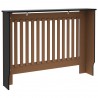 Cobertura de radiador 112x19x81.5 cm MDF preto 5