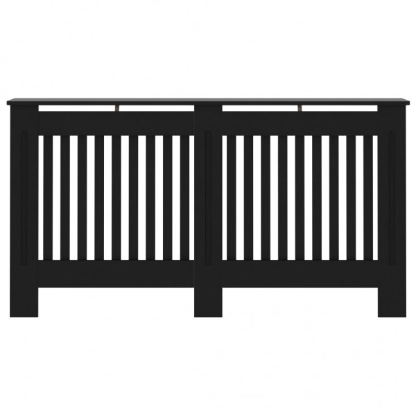 Cobertura de radiador 152x19x81.5 cm MDF preto M 3