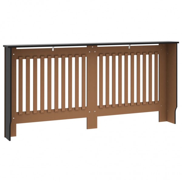 Cobertura de radiador 172x19x81.5 cm MDF preto M 5