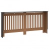 Cubierta para radiador MDF negro 172x19x81 cm 5