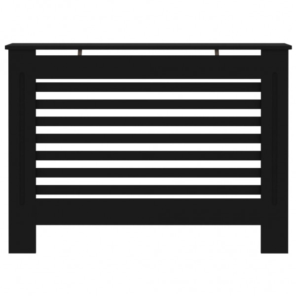 Cobertura de radiador 112x19x81.5 cm MDF preto M 3