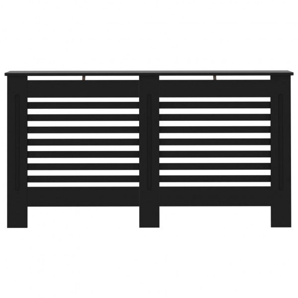 Cobertura de radiador 152x19x81.5 cm MDF preto M 3
