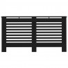 Cubierta para radiador MDF negro 152x19x81 cm 3