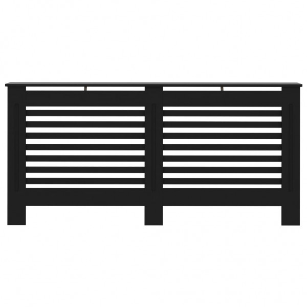 Cobertura de radiador 172x19x81.5 cm MDF preto M 3
