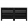 Cobertura de radiador 172x19x81.5 cm MDF preto 3