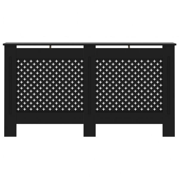 Cubierta para radiador MDF negro 152x19x81 cm M 3