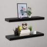 Prateleiras de parede suspensas 2 pcs 80x20x3.8 cm preto 1