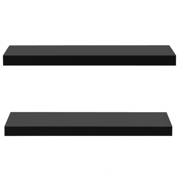 Prateleiras de parede suspensas 2 pcs 80x20x3.8 cm preto M 3